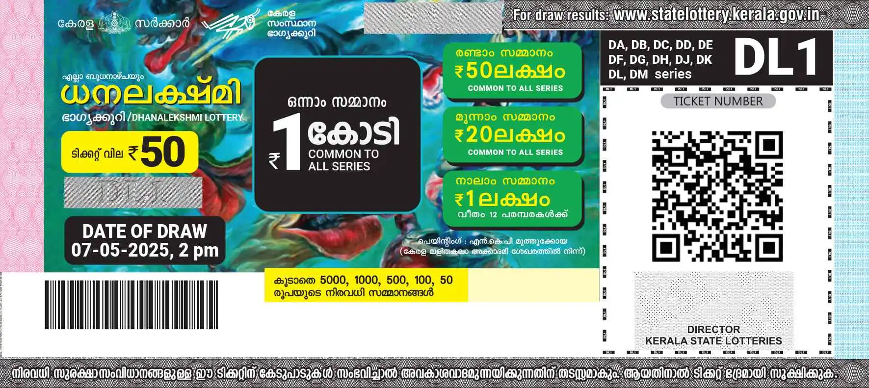 Kerala Dhanalekshmi dl-29 Result